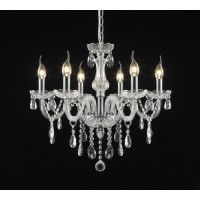 Lustre de Cristal 6 Lampadas